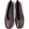 Women's Casi Myra Square Toe Ballerinas, Dark Brown - Flats - 1 - thumbnail