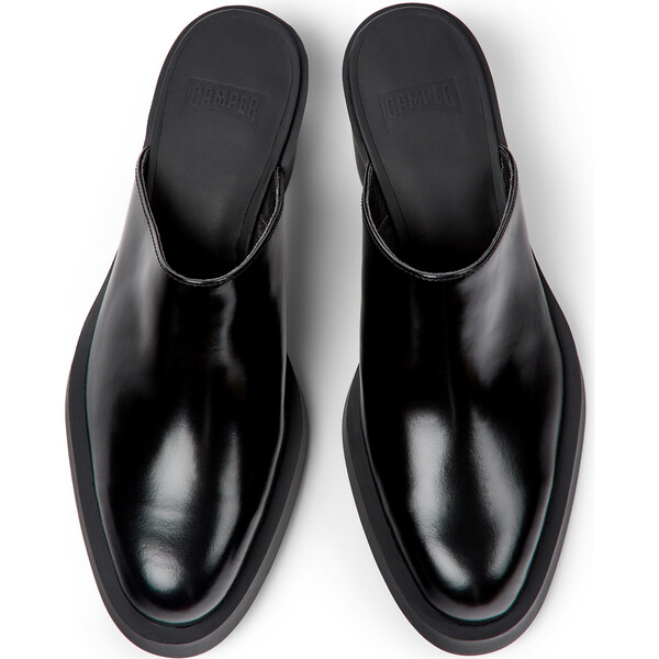 Women's Bonnie Leather Mules, Black - Camper Shoes | Maisonette