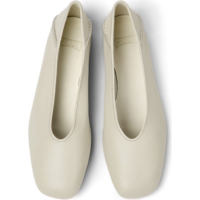 Women's Casi Myra Square Toe Ballerinas, Pastel Grey - Flats - 1