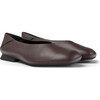 Women's Casi Myra Square Toe Ballerinas, Dark Brown - Flats - 2