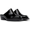 Women's Bonnie Leather Mules, Black - Slip Ons - 2