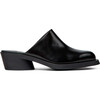 Women's Bonnie Leather Mules, Black - Slip Ons - 3