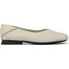 Women's Casi Myra Square Toe Ballerinas, Pastel Grey - Flats - 3