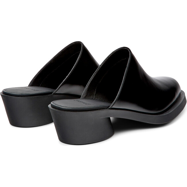 Women's Bonnie Leather Mules, Black - Slip Ons - 5