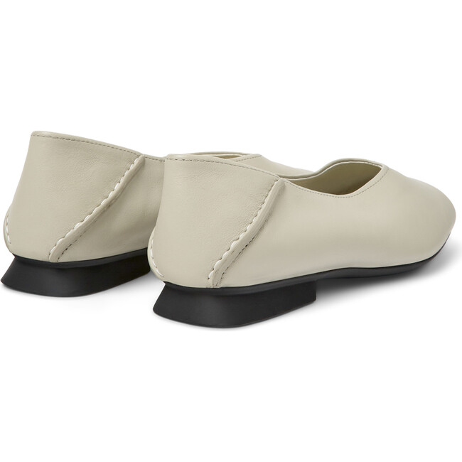 Women's Casi Myra Square Toe Ballerinas, Pastel Grey - Flats - 5