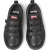 Runner Four 3-Velcro Strap Closure Leather Sneakers, Black - Sneakers - 1 - thumbnail