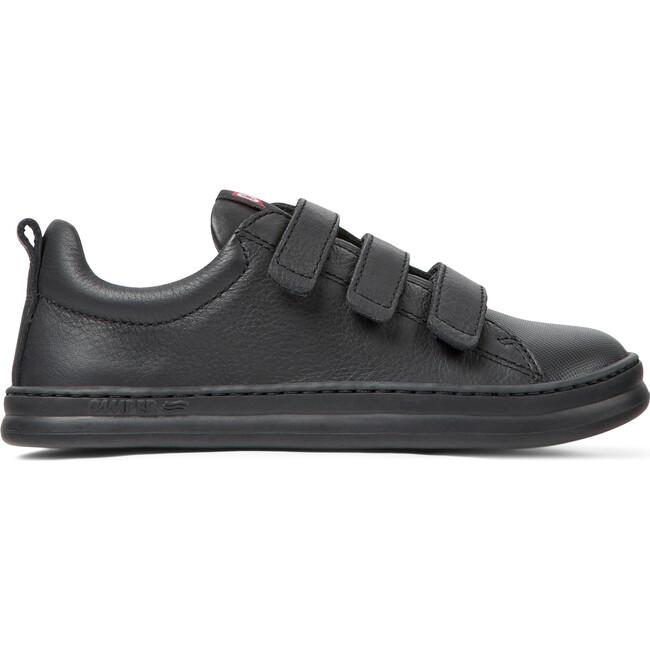 Runner Four 3-Velcro Strap Closure Leather Sneakers, Black - Sneakers - 3