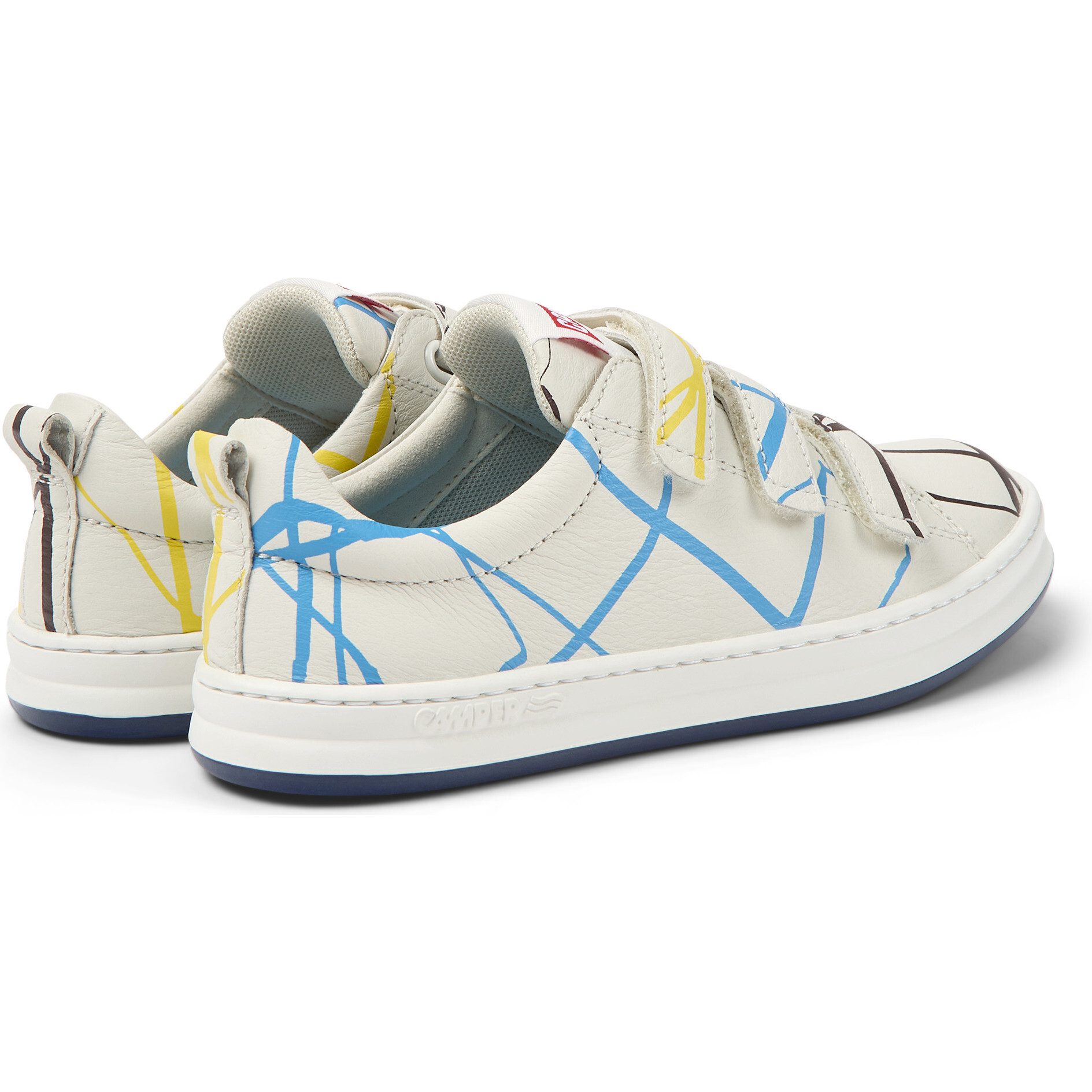 Runner Four Twins 3-Velcro Strap Closure Leather Sneakers