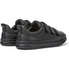 Runner Four 3-Velcro Strap Closure Leather Sneakers, Black - Sneakers - 5