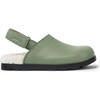 Brutus Fur Cushion Back Velcro Strap Leather Sandals, Medium Green - Sandals - 3