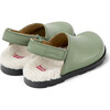 Brutus Fur Cushion Back Velcro Strap Leather Sandals, Medium Green - Sandals - 5