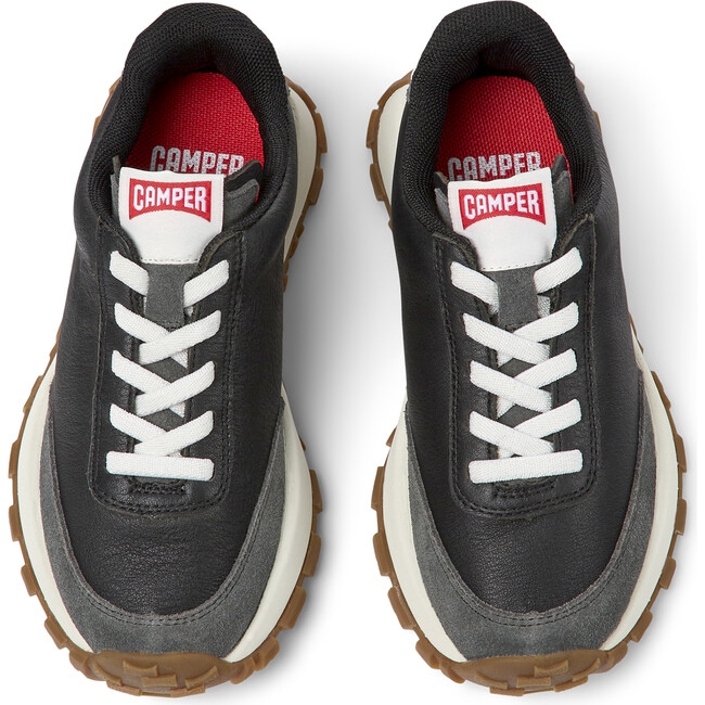 Drift Trail Lace Leather Nubuck Sneakers, Black