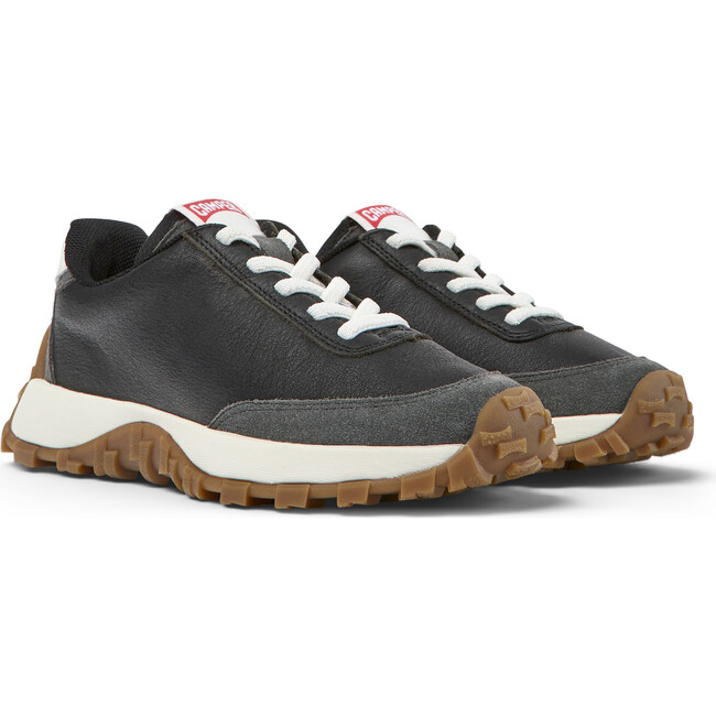 Drift Trail Lace Leather Nubuck Sneakers, Black - Sneakers - 2