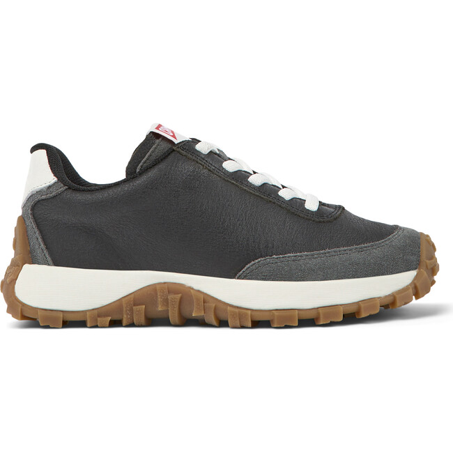 Drift Trail Lace Leather Nubuck Sneakers, Black - Sneakers - 3