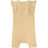 Mustard Ruffle Modal Romper, Yellow - Bodysuits - 2