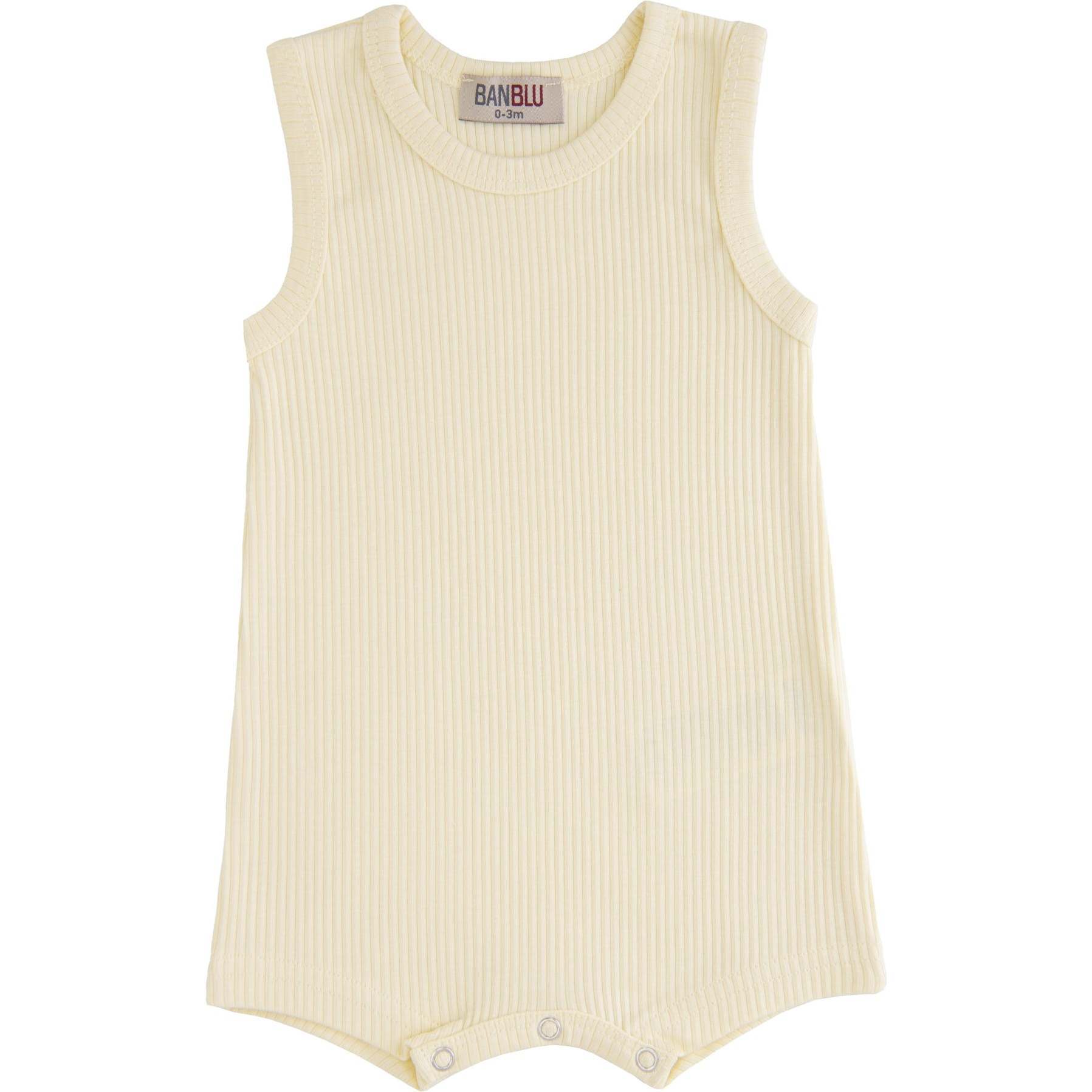 Sleeveless Modal Romper, Yellow - Bodysuits - 1