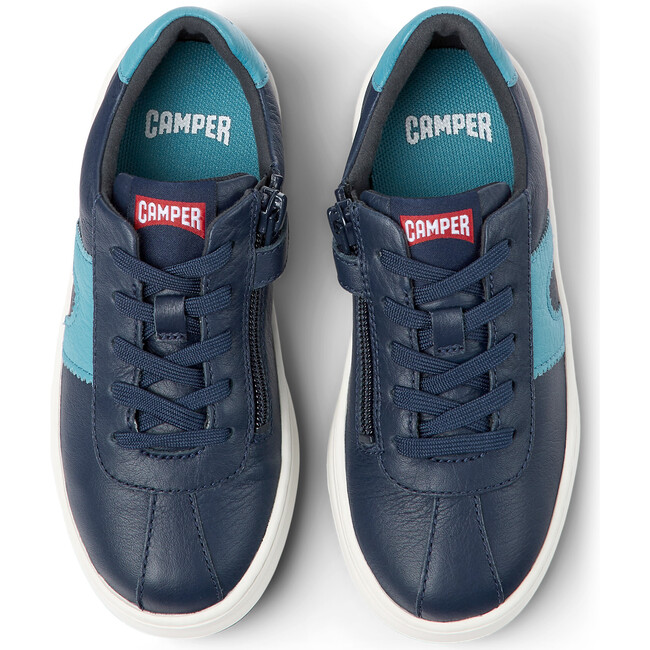 Runner Four Lace Leather Nubuck Sneakers, Dark Blue