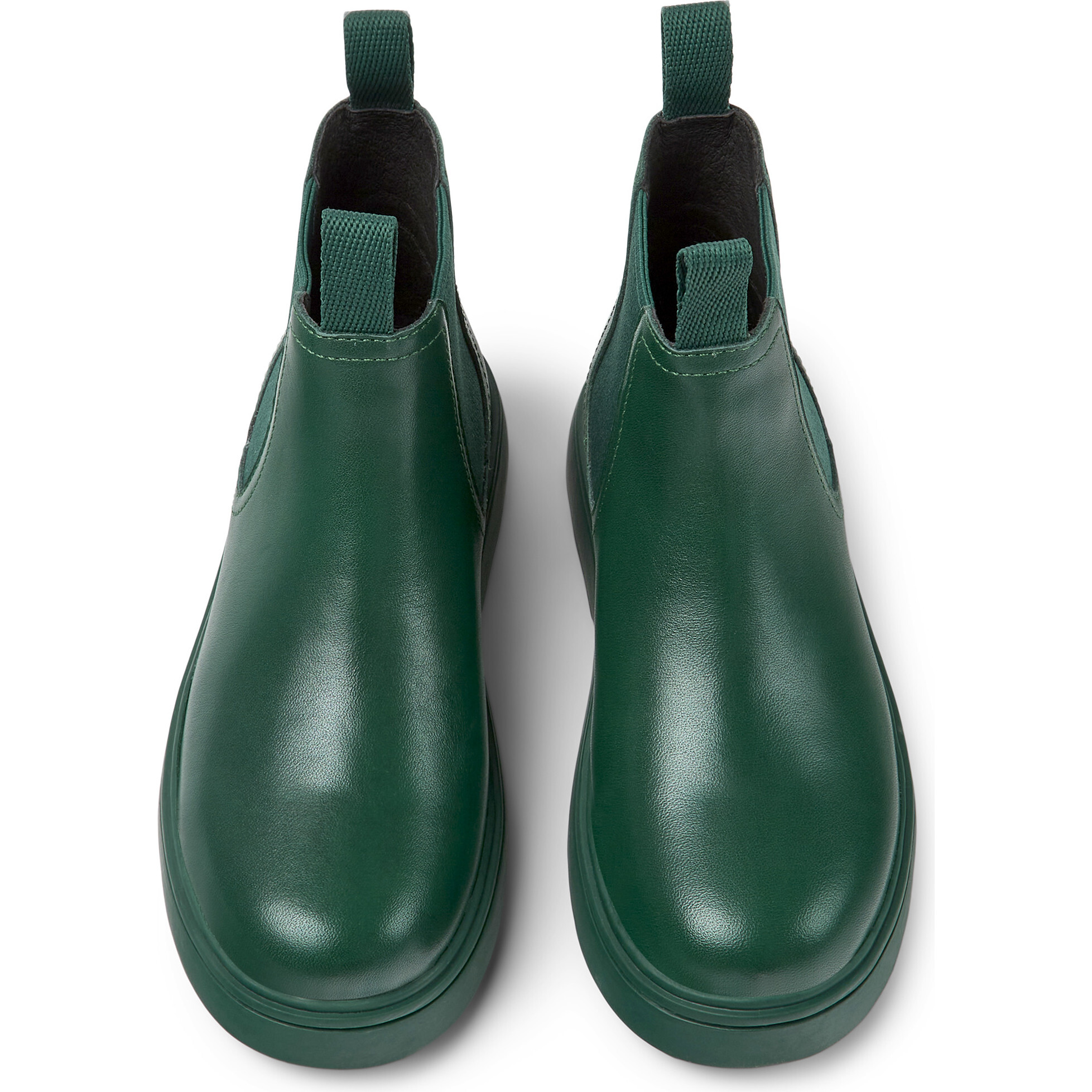 Norte Leather Chelsea Ankle Boots Dark Green Camper Shoes Maisonette