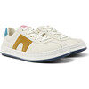 Runner Four Twins Zipped Lace Leather Nubuck Sneakers, White Natural - Sneakers - 2