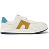 Runner Four Twins Zipped Lace Leather Nubuck Sneakers, White Natural - Sneakers - 3