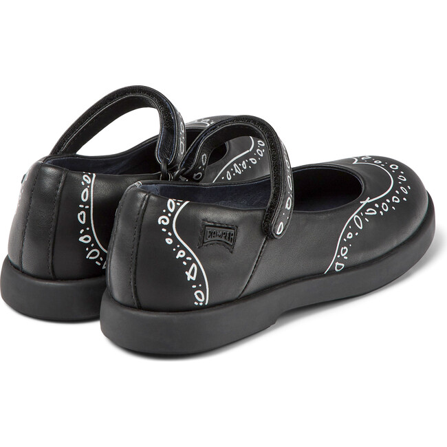 Duet Twins Printed Leather Mary Jane Shoes, Black - Mary Janes - 5