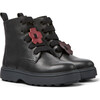 Norte Twins Lace Leather Ankle Boots, Black - Booties - 2