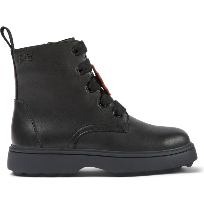 Norte Twins Lace Leather Ankle Boots, Black - Booties - 3