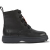 Norte Twins Lace Leather Ankle Boots, Black - Booties - 3