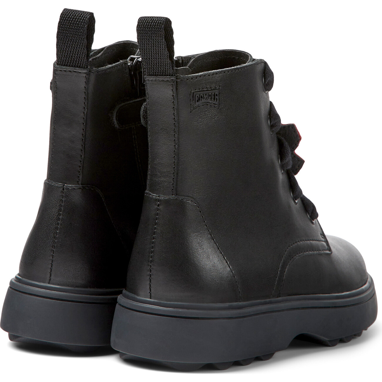 Norte Twins Lace Leather Ankle Boots Black Camper Shoes Maisonette