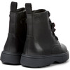 Norte Twins Lace Leather Ankle Boots, Black - Booties - 5