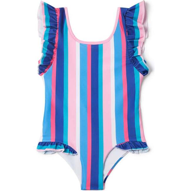 Sundown Stripe Ruffle Swimsuit