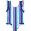 Sundown Stripe Ruffle Swimsuit - One Pieces - 1 - thumbnail