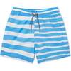 Double Stripe III Swim Trunks, Blue - Swim Trunks - 1 - thumbnail