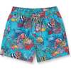 Coral Reef Swim Trunks, Blue - Swim Trunks - 1 - thumbnail