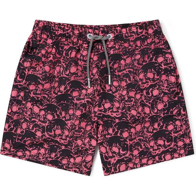 Skulls Swim Trunks, Red