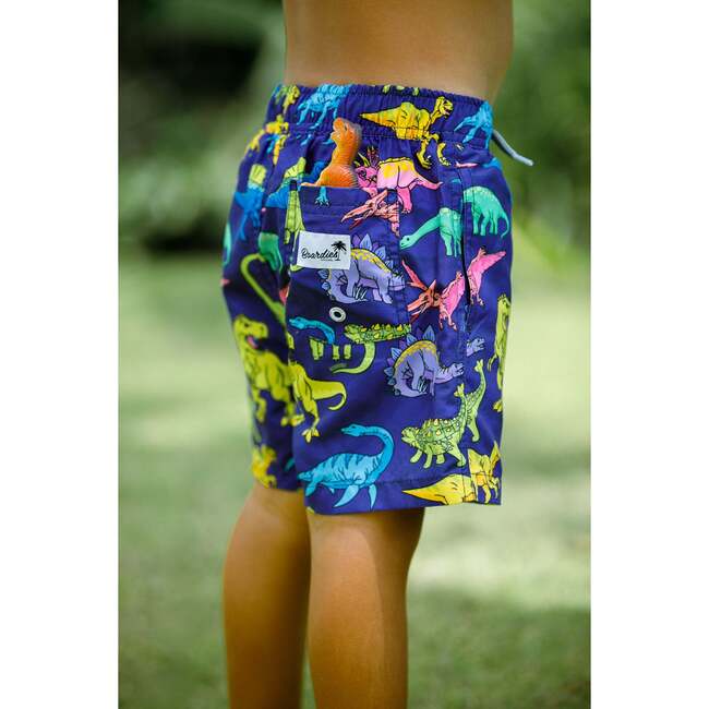 Vibrant Dino II Swim Trunks, Purple - Swim Trunks - 2