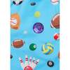 Sporty Balls Swim Trunks, Blue - Swim Trunks - 2