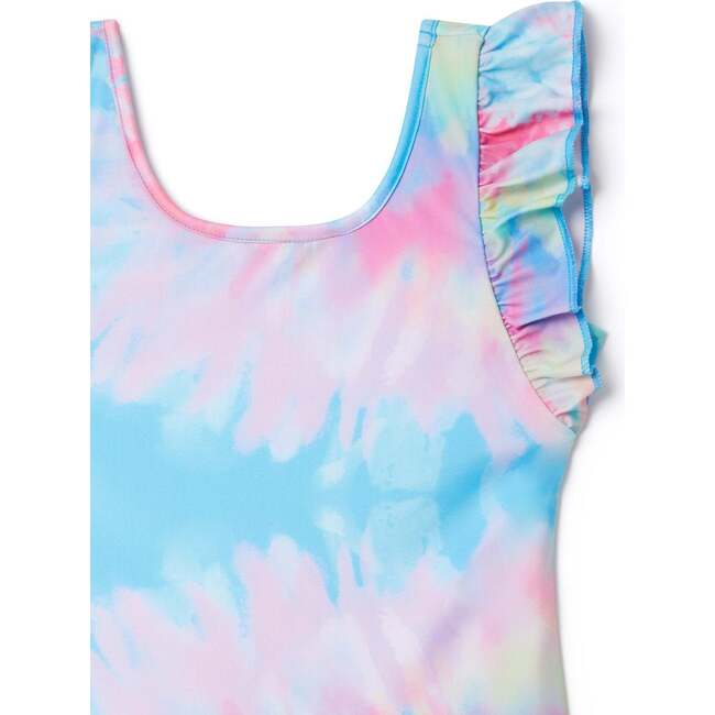 Spiral Tie Dye Ruffle Swimsuit - One Pieces - 3