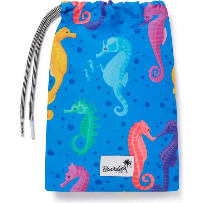 Seahorses Swim Trunks, Blue - Swim Trunks - 3