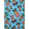 Tiki Masks II Swim Trunks, Blue - Swim Trunks - 3