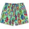 Robots Swim Trunks, Green - Swim Trunks - 1 - thumbnail