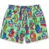 Robots II Swim Trunks, Green - Swim Trunks - 1 - thumbnail