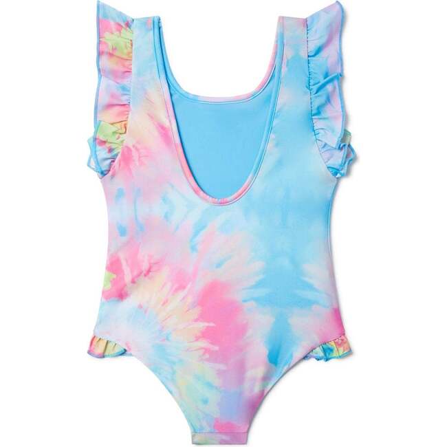 Spiral Tie Dye Ruffle Swimsuit - One Pieces - 5