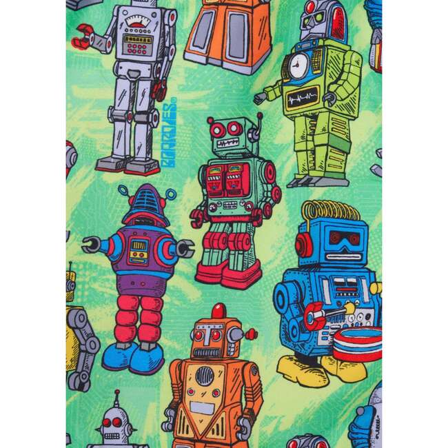 Robots Swim Trunks, Green - Swim Trunks - 2