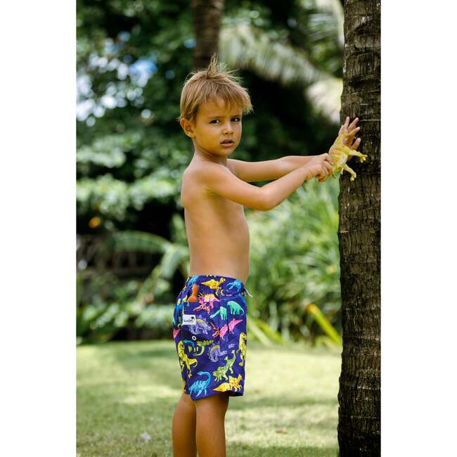 Vibrant Dino II Swim Trunks, Purple - Swim Trunks - 4