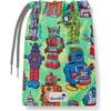 Robots Swim Trunks, Green - Swim Trunks - 3