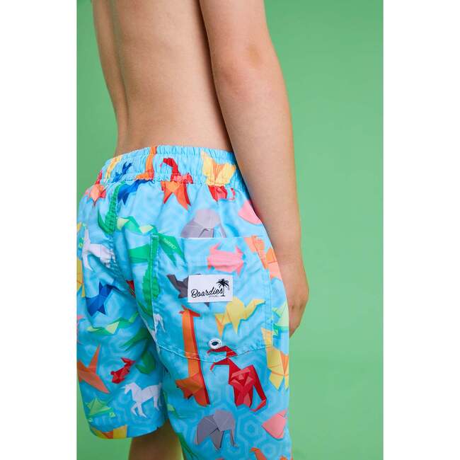 Origami Swim Trunks Blue Boardies Swim Maisonette