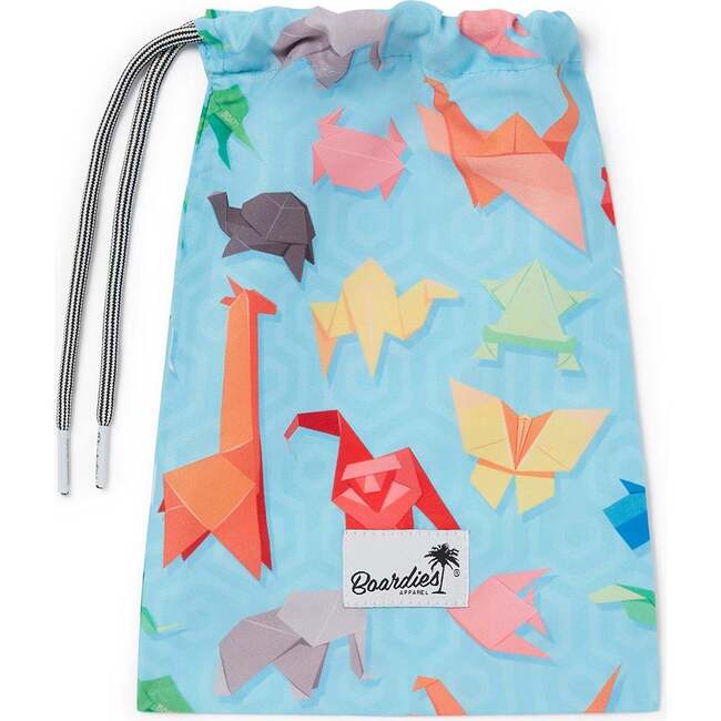 Origami Swim Trunks, Blue - Swim Trunks - 3