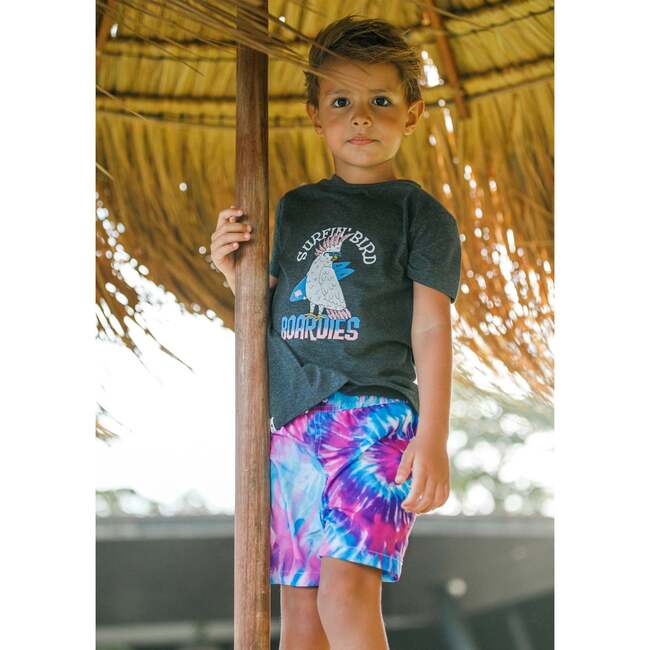 Purple Haze Tie Dye Swim Trunks, Purple - Swim Trunks - 4