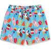 Ice Creams Swim Trunks, Blue - Swim Trunks - 1 - thumbnail